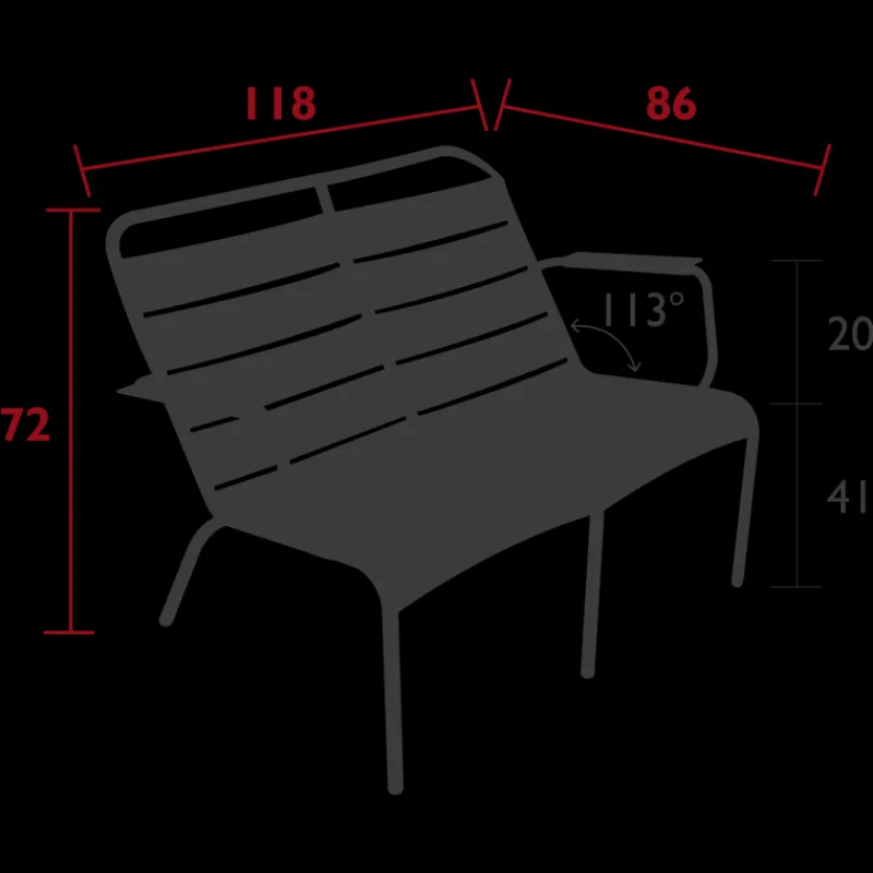 Lounge | Fauteuils, Chaises Et Bancs<FERMOB Fauteuil bas duo Luxembourg,