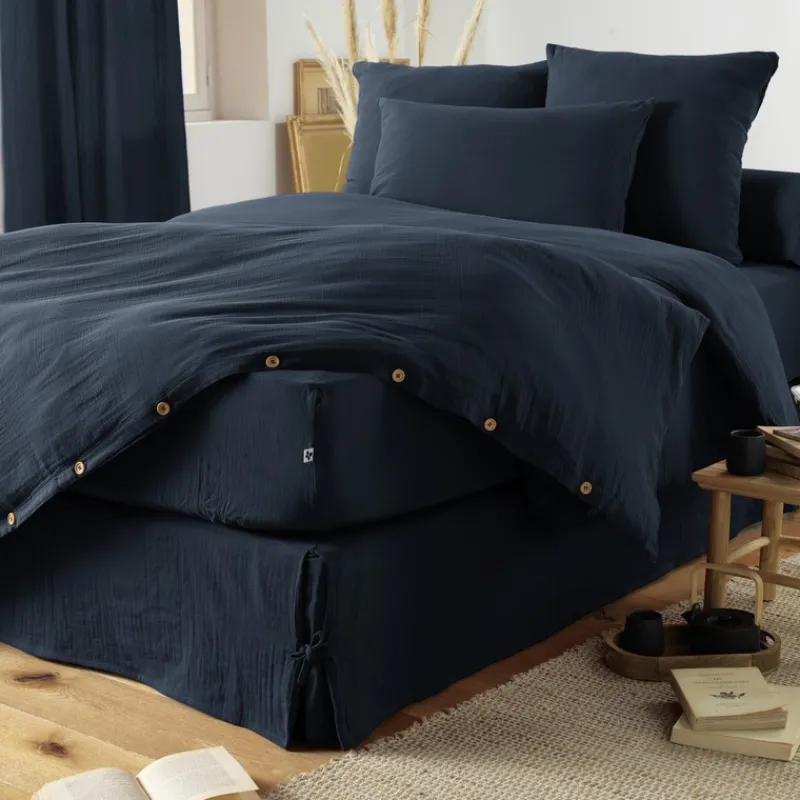 Housses De Couette, Parures<L'effet papillon Housse de couette Gaze de coton Gaïa Minuit,