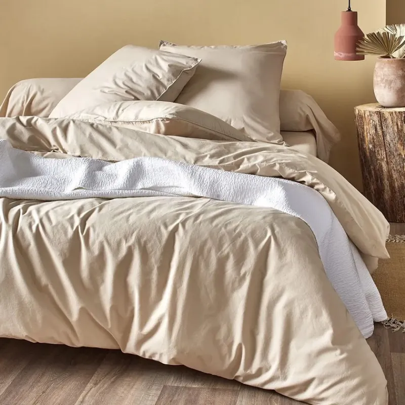 Housses De Couette, Parures<Sylvie Thiriez Housse de couette Percale Beige Épeautre,