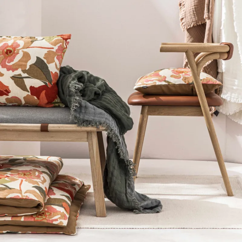 Coussins Et Rideaux<HAOMY TEXTILE Housse de Coussin Ibiza Olive, Haomy