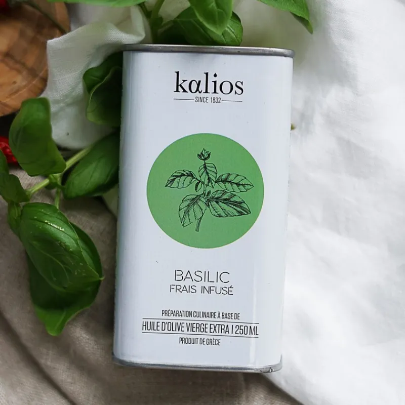 Huile & Vinaigre<Kalios Huile d'Olive Infusée au Basilic,