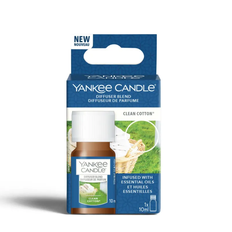 Diffuseurs De Parfum D'Intérieur<Yankee Candle Huile parfumée Clean Cotton pour Diffuseur ultrasonique,