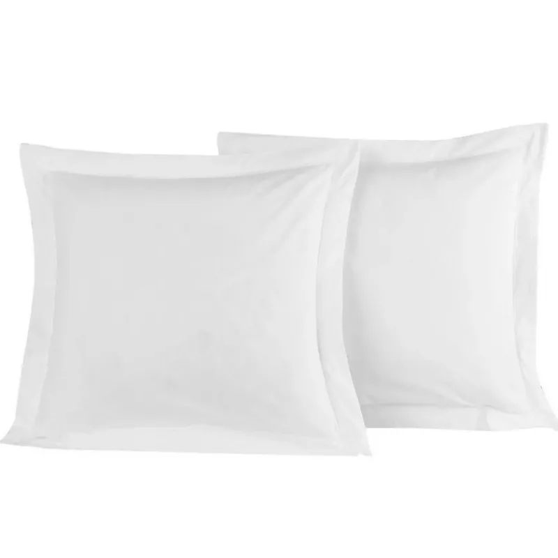 Housses De Couette, Parures<SENSEI Lot de 2 taies d'oreiller Soft Percale Blanc,