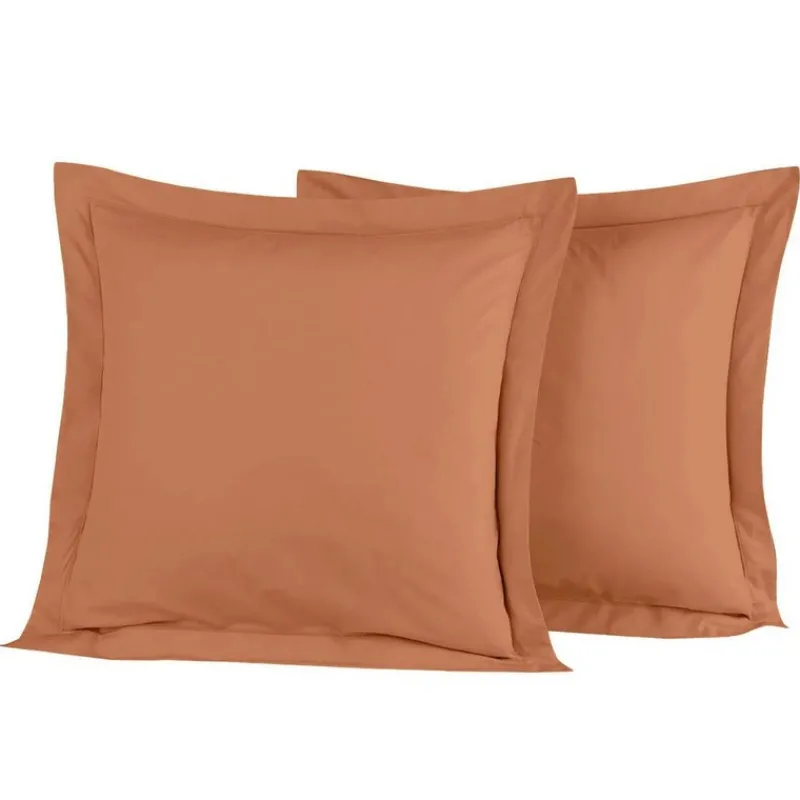 Housses De Couette, Parures<SENSEI Lot de 2 taies d'oreiller Soft Percale Brique,