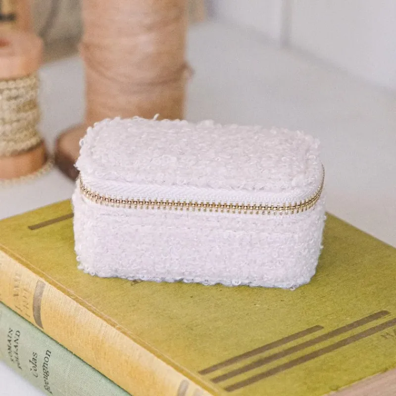 Les Bijoux | Les Accessoires<Maison Scarlett Mini Boîte à Bijoux de Voyage Marie Moumoute Blanc,