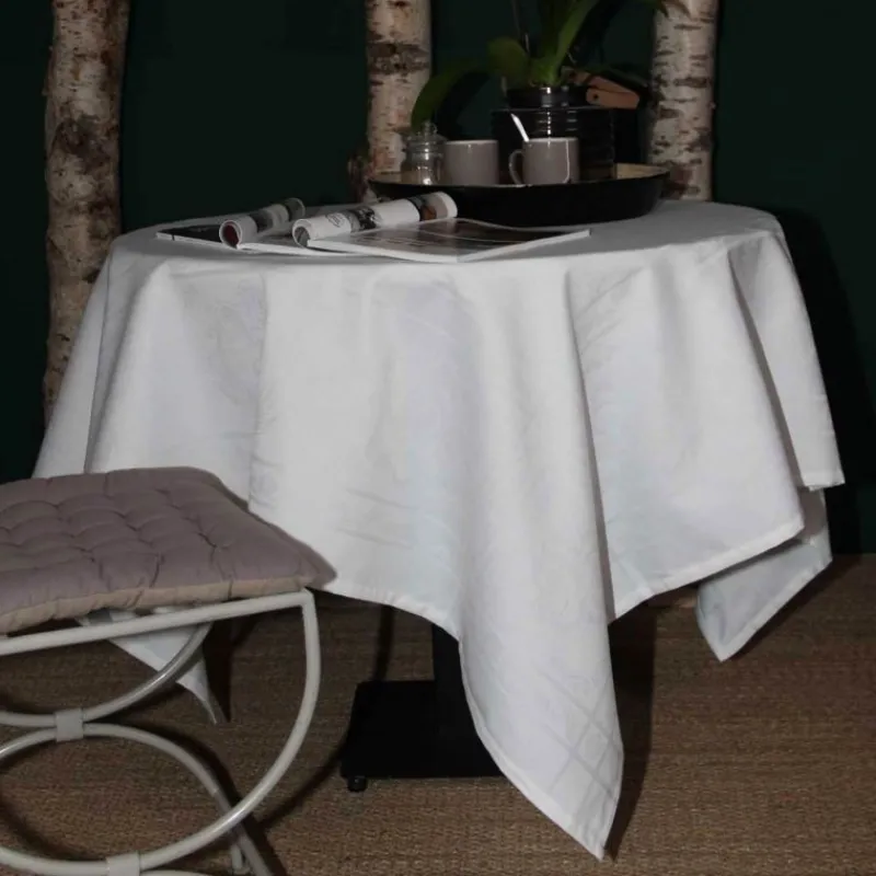 Nappes<Sud Etoffe Nappe Chateaurenard Blanc,