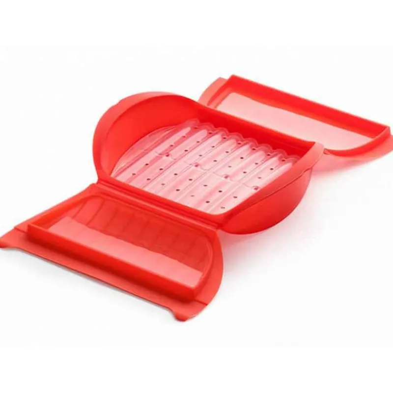 Cuit Vapeur<LÉKUÉ Papillote silicone avec filtre 3-4 personnes rouge, Lékué