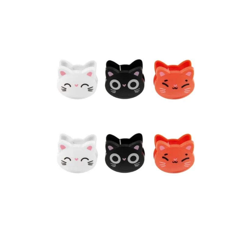 Produits Malins<DERRIERE LA PORTE 6 Pinces sachet Menue Le bonheur c'est chat, Derrière la porte