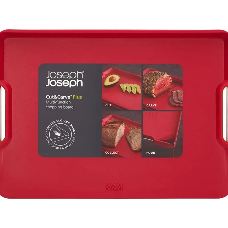 Planches En Polyéthylène<JOSEPH JOSEPH Planche à découper Rouge Cut&Carve™ Plus,