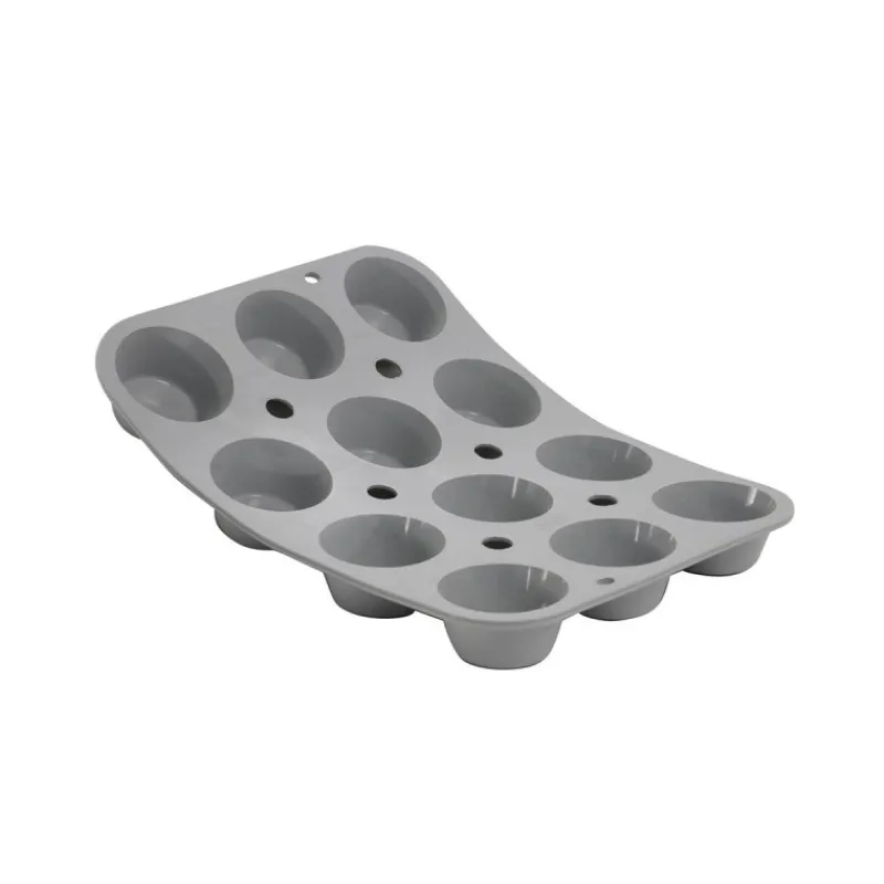 Moules Anti-Adhérent<DE BUYER Plaque 12 moules ronds Pomponnettes Elastomoule,