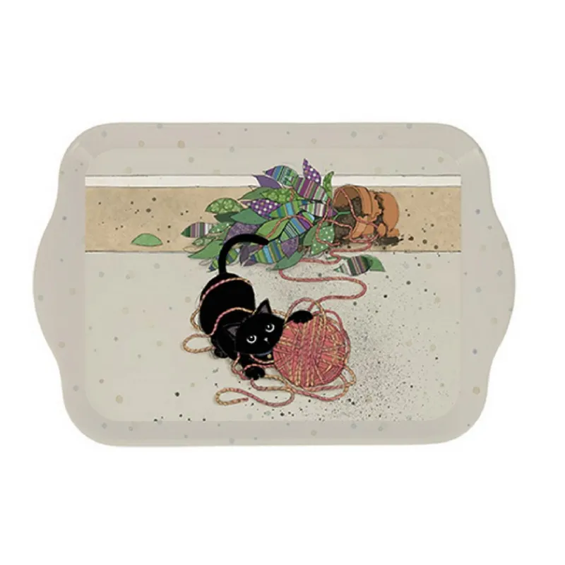 Les Plateaux<Kiub Plateau en mélamine Chat Pelote,