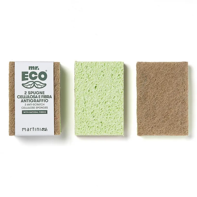 Brosserie | Produits Malins<Martini SPA 2 éponges en cellulose anti-rayures mr.ECO,