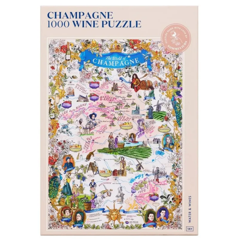 Les Jeux D'Intérieur<Water & Wine Puzzle de 1000 pièces Champagne,