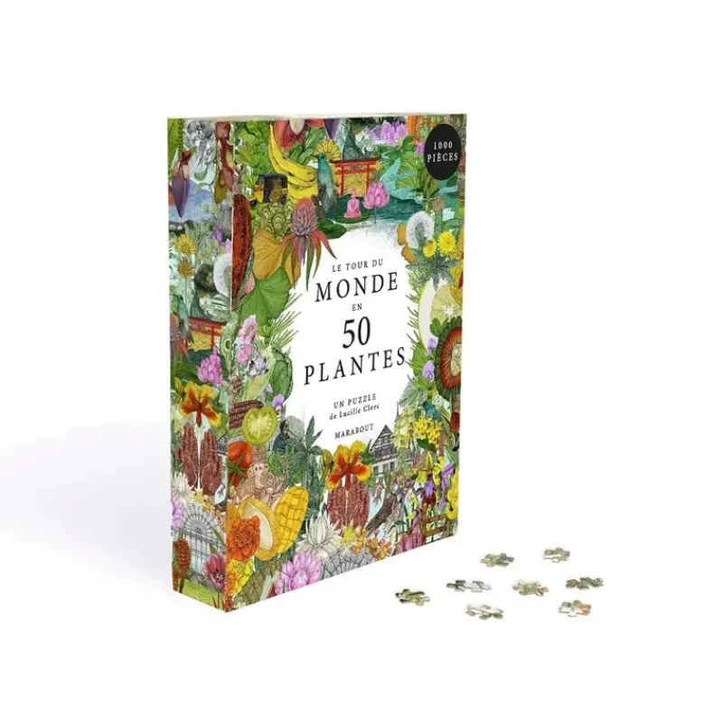 Les Jeux D'Intérieur<HACHETTE Puzzle Le Tour du Monde en 50 Plantes, Marabout