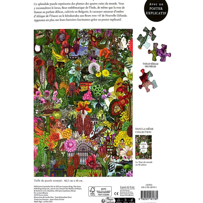 Les Jeux D'Intérieur<HACHETTE Puzzle Le Tour du Monde en 50 Plantes, Marabout