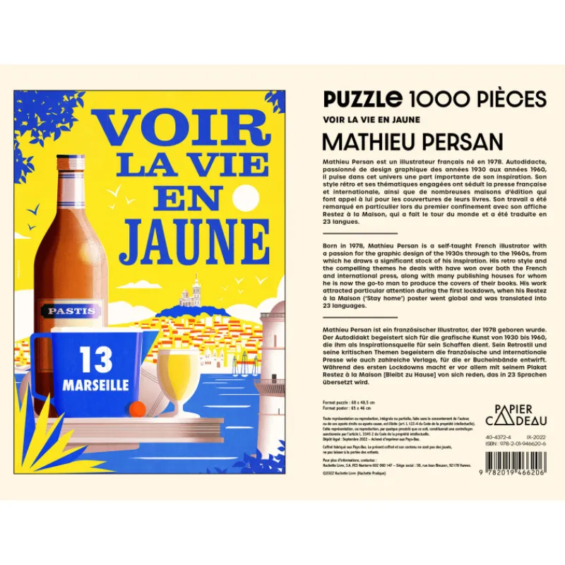 Les Jeux D'Intérieur<HACHETTE Puzzle Voir la vie en Jaune,