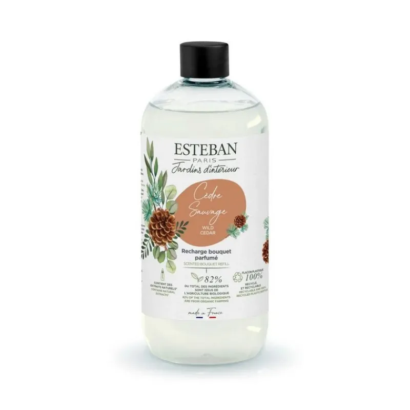 Parfums D'Intérieur<ESTEBAN Recharge bouquet parfumé 500 ml Cèdre sauvage,