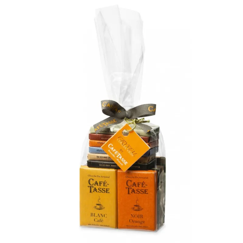 Le Chocolat<Café Tasse Sachet de 20 mini-tablettes de chocolat assorties,