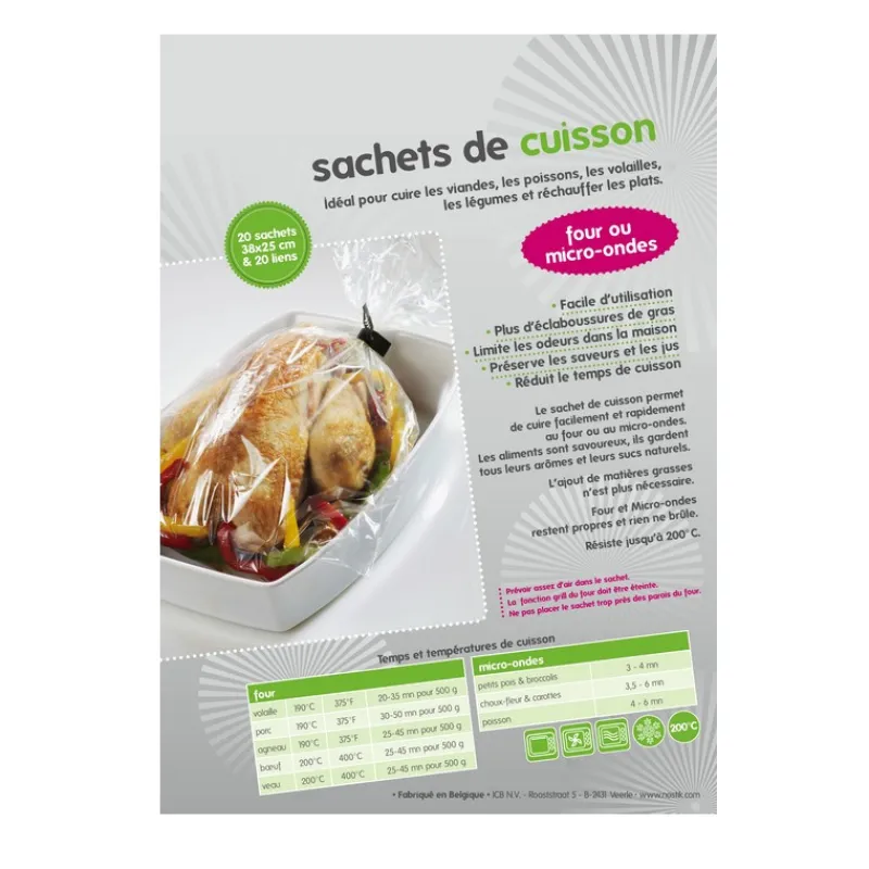 Cuit Vapeur<Chevalier diffusion Sachets de cuisson x 20,