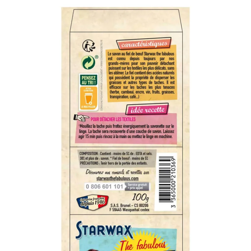 Écologiques<STARWAX Savon détachant au fiel de boeuf, Fabulous