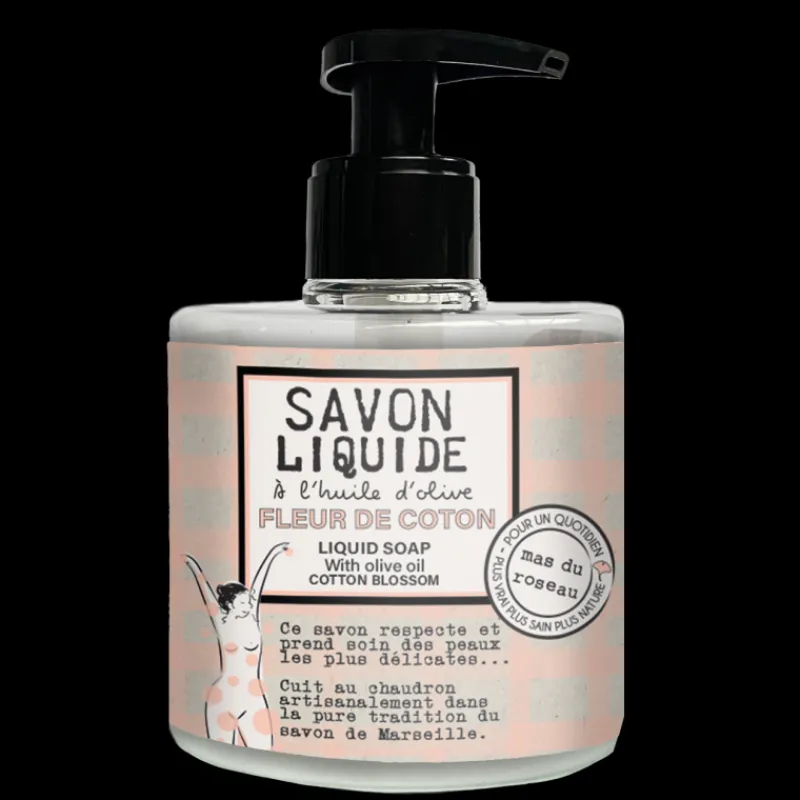 Les Soins<mas du roseau Savon Liquide Fleur de Coton,