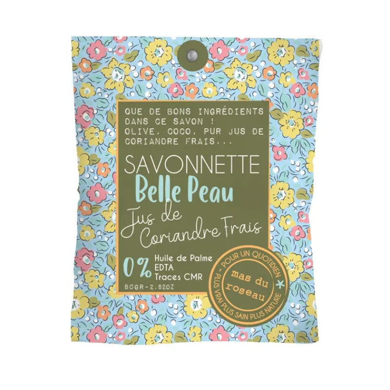 Les Soins | Coin Lavabo<mas du roseau Savonnette Belle peau Coriandre,
