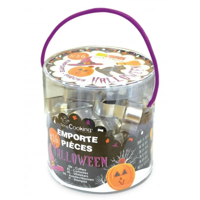 Emporte-Pièce<ScrapCooking Seau 16 emporte-pièces Halloween,