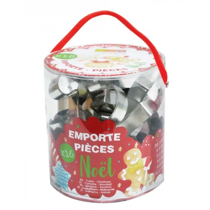 Emporte-Pièce<ScrapCooking Seau 18 emporte-pièces Noël,