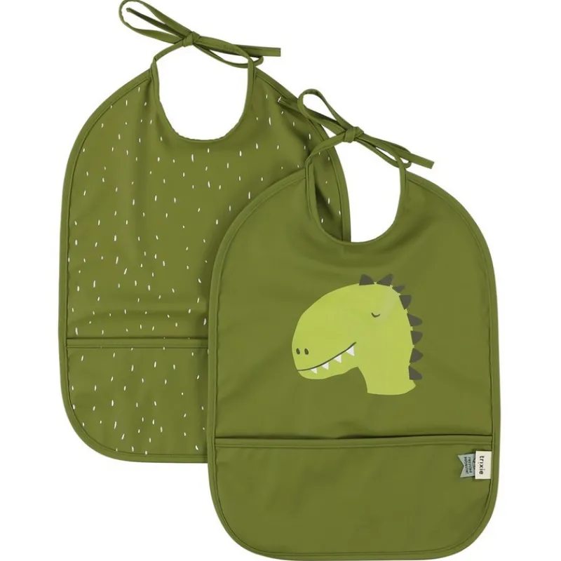 Le Textile Pour Enfant<Trixie Set 2 bavoirs imperméables Mr Dino,