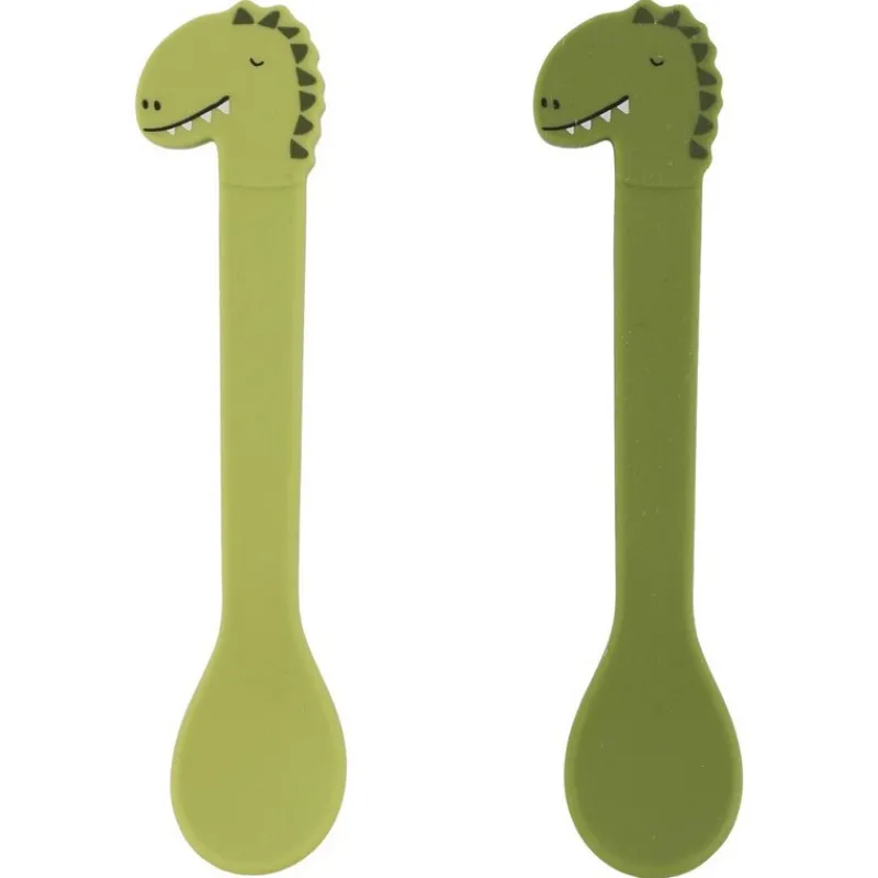 Les Couverts Pour Enfant<Trixie Set 2 cuillères silicone Mr Dino,