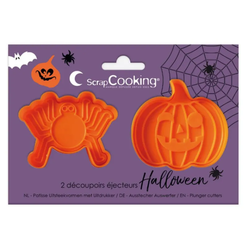 Emporte-Pièce<ScrapCooking Set de 2 découpoirs éjecteurs Halloween,