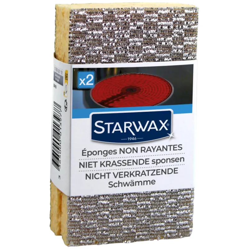 Brosserie | Cuisine<STARWAX Set de 2 Eponges Non Rayantes,