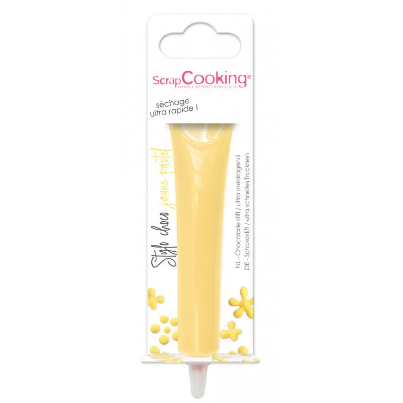 Les Ingrédients Du Pâtissier<ScrapCooking Stylo goût choco Jaune Pastel,