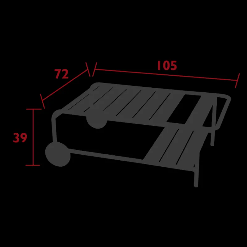 Tables De Jardin<FERMOB Table basse à roues Luxembourg,