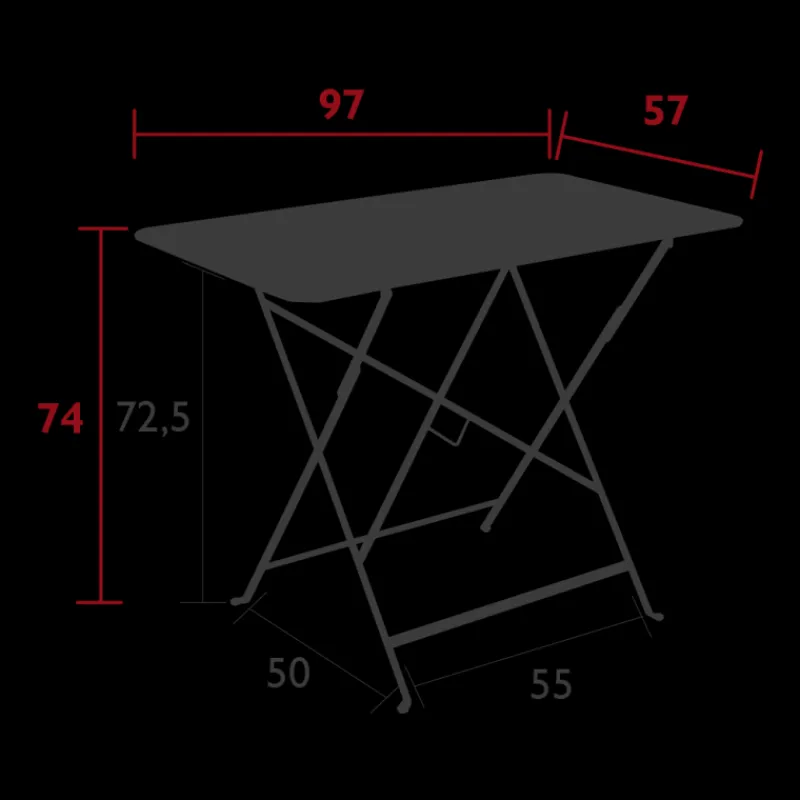 Tables De Jardin<FERMOB Table Bistro 97x57 cm pliante,