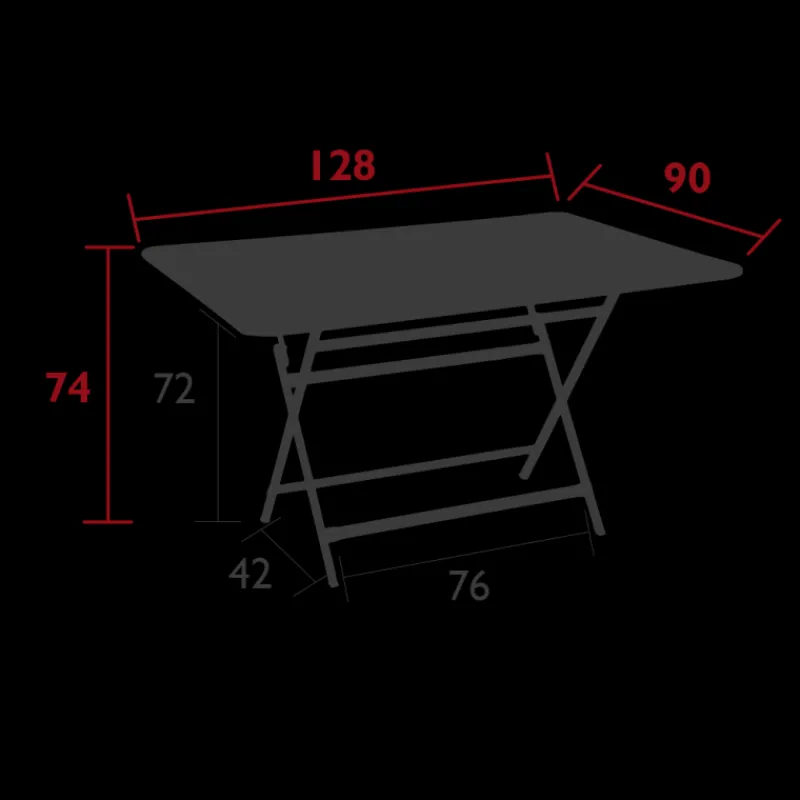 Tables De Jardin<FERMOB Table Caractère 128 x 90 cm,