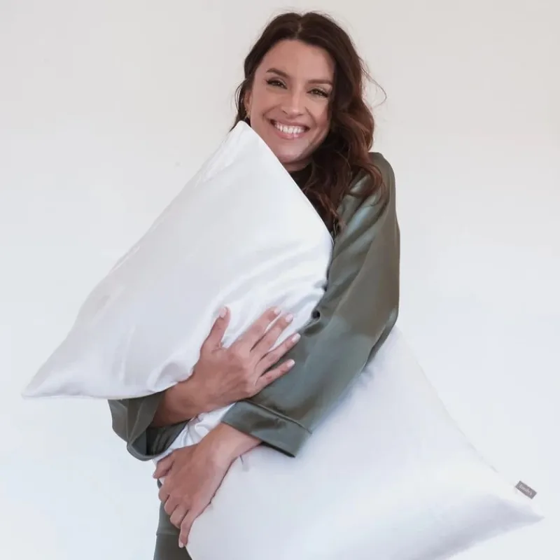 Les Accessoires | Housses De Couette, Parures<Emily's Pillow Taie d'Oreiller en Soie 51 x 76 cm Blanc,