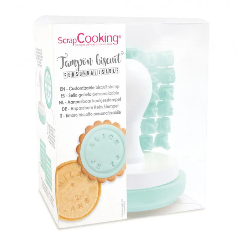 Emporte-Pièce<ScrapCooking Tampon messages Biscuit,