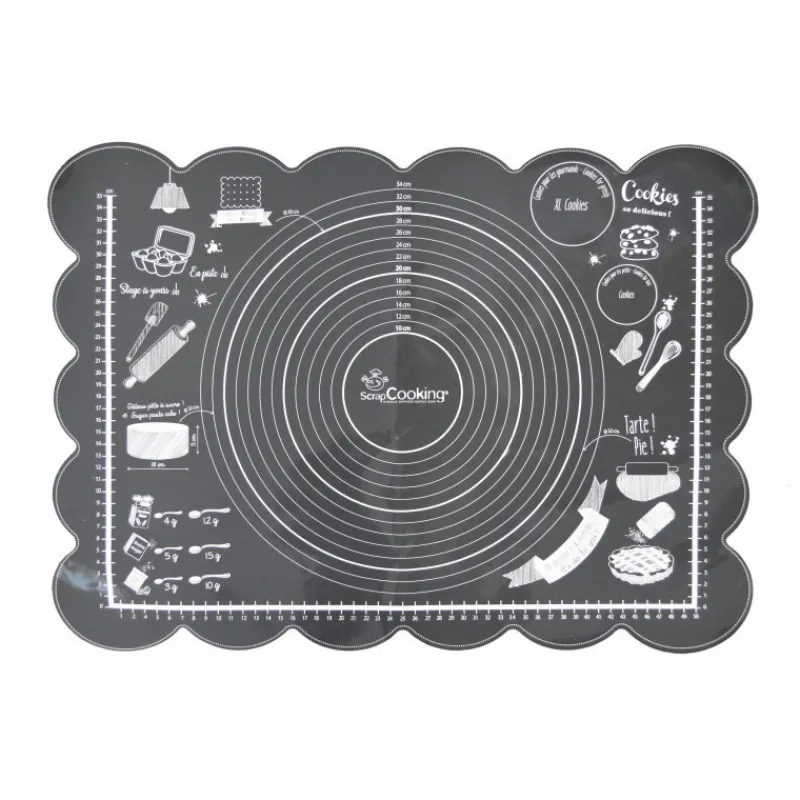 Toiles Patissières<ScrapCooking Tapis pâtissier silicone,