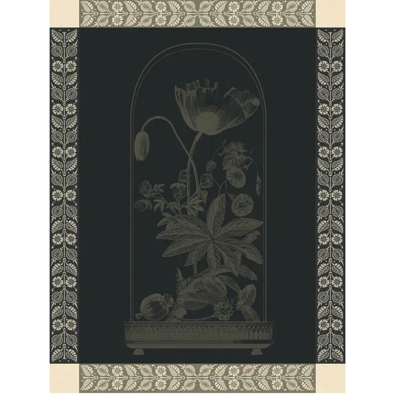 Torchons<LE JACQUARD Français Torchon Curiosités Florales Empire,