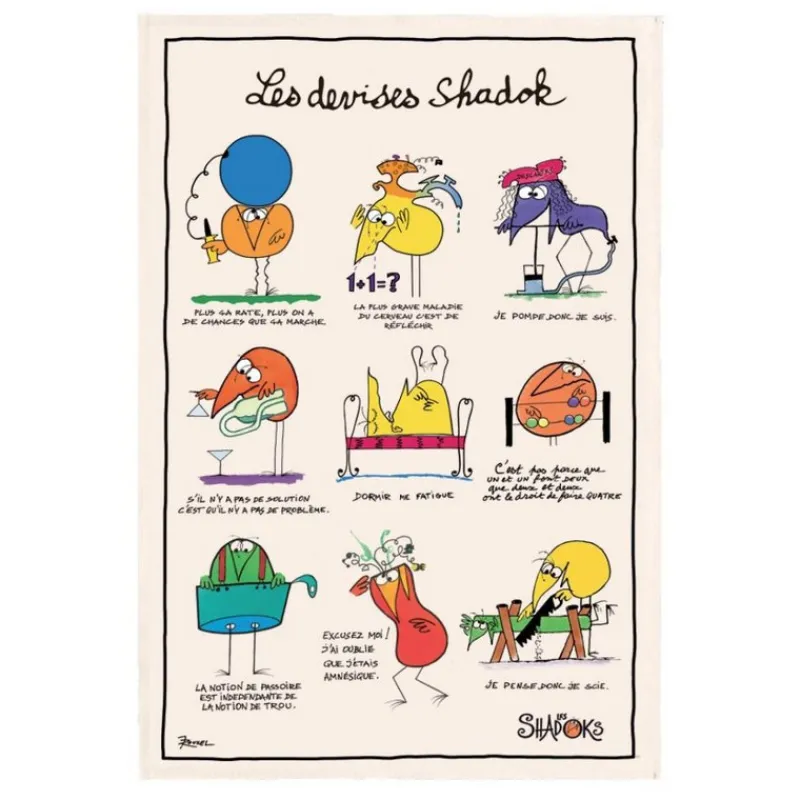 Torchons<Winkler Torchon Shadoks Les Devises,